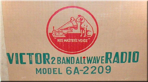 VICTOR MODEL 6A-2209 MW/SW 2BAND RADIO