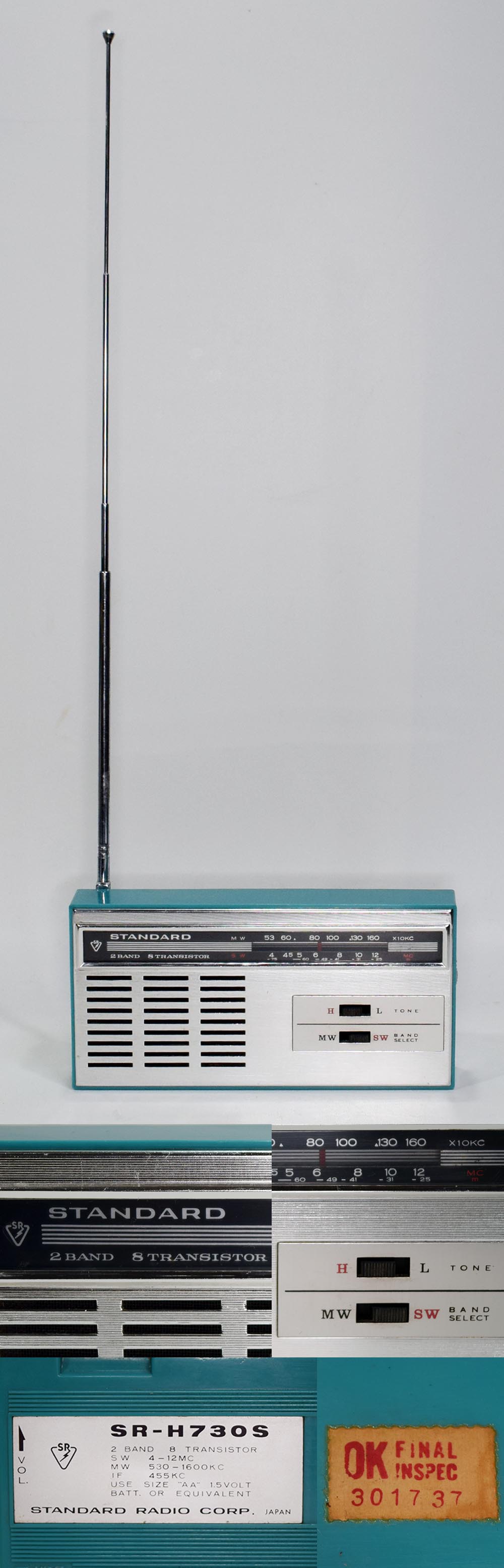 STANDARD MODEL SR-H730S SW/MW 2BAND RADIO