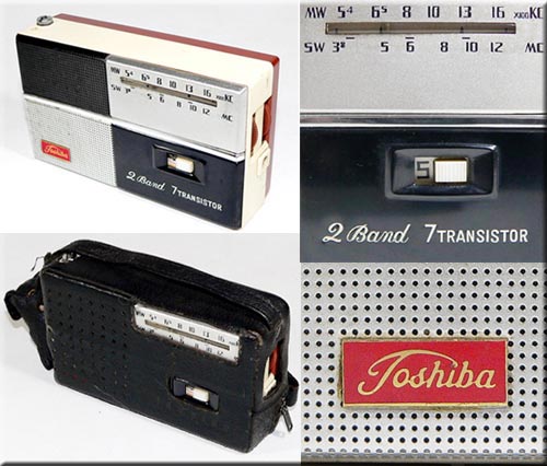 Toshiba MODEL 7P-55S MW/SW 2BAND RADIO