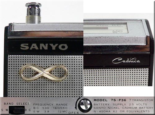 SANYO MODEL 7SP-36 BC/SW 2BAND RADIO