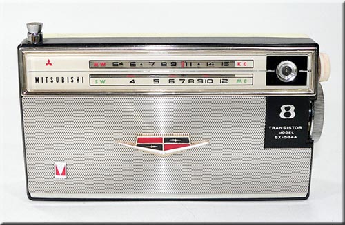 MITSUBISHI MODEL 8X-584A MW/SW 2BAND RADIO 
