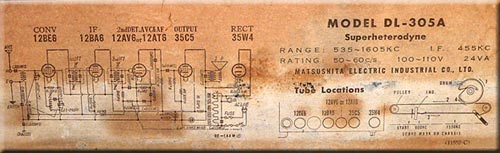 National MODEL DL-305A AM RADIO