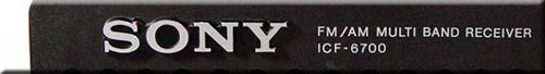 SONY MODEL ICF-6700 FM/MW/SW1/SW2/SW3 5BAND RADIO