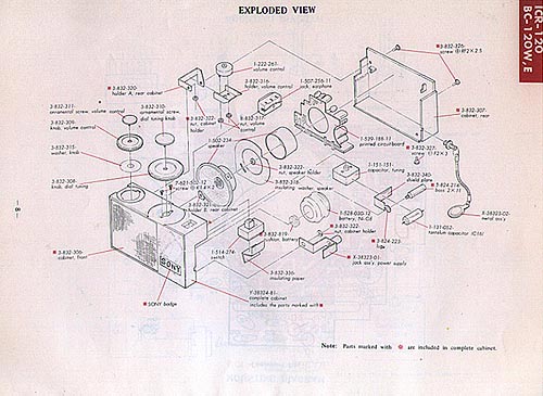 SONY MODEL ICR-120 BC-120W SERVICE MANUAL