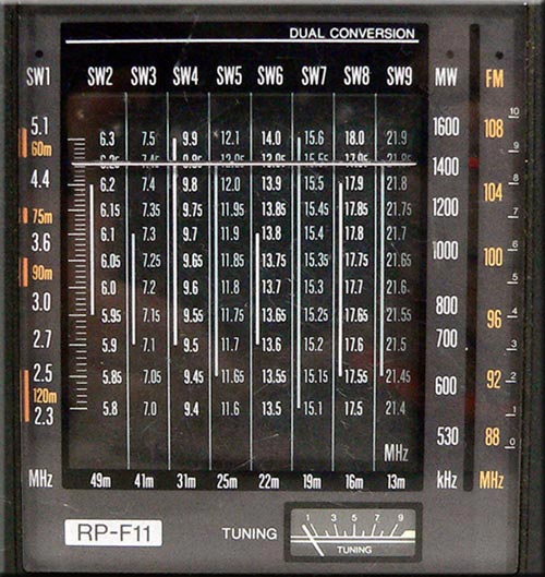TOSHIBA MODEL RP-F11 11BAND RADIO