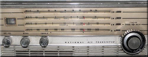 NATIONAL ALL WAVE 9-TRANSISTOR MODEL T-100 4BAND RADIO