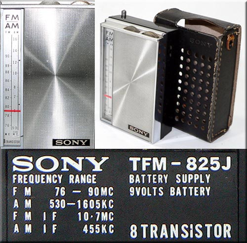 SONY MODEL TFM-825J FM/AM 2BAND RADIO