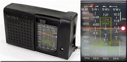 SONY MODEL TR-4400 MW/SW1/SW2/SW3 4BAND RADIO 