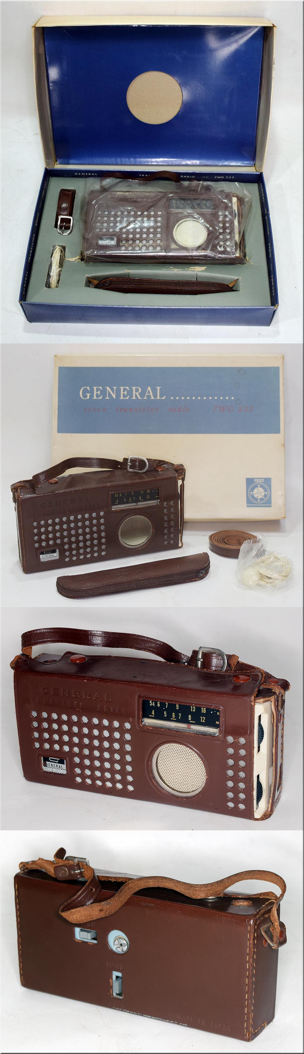 GENERAL Transistor Radio MODEL 7WG 233 MW/SW 2BAND