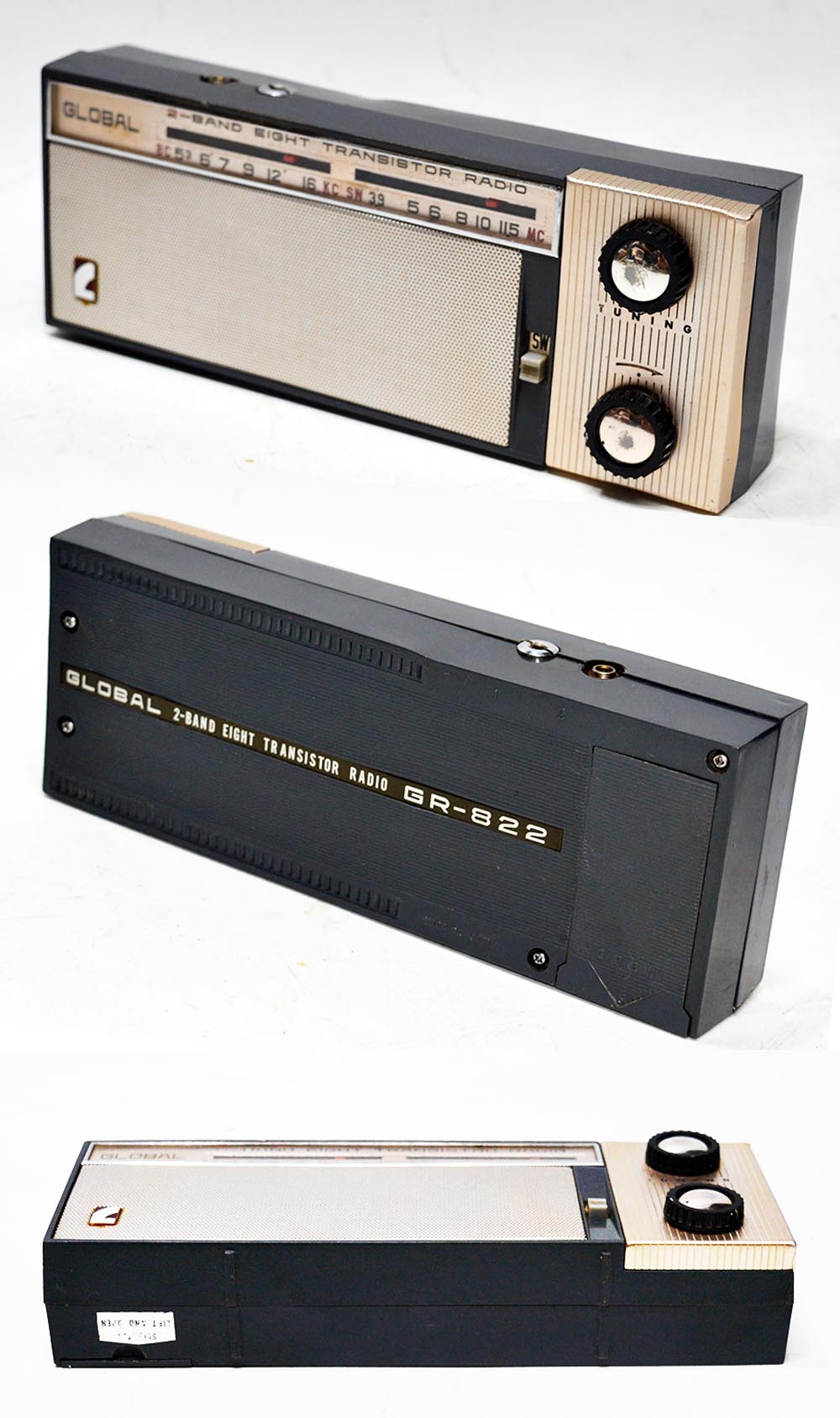 GLOBAL MODEL GR-822 BC/SW 2BAND RADIO�i�A�o�p�j