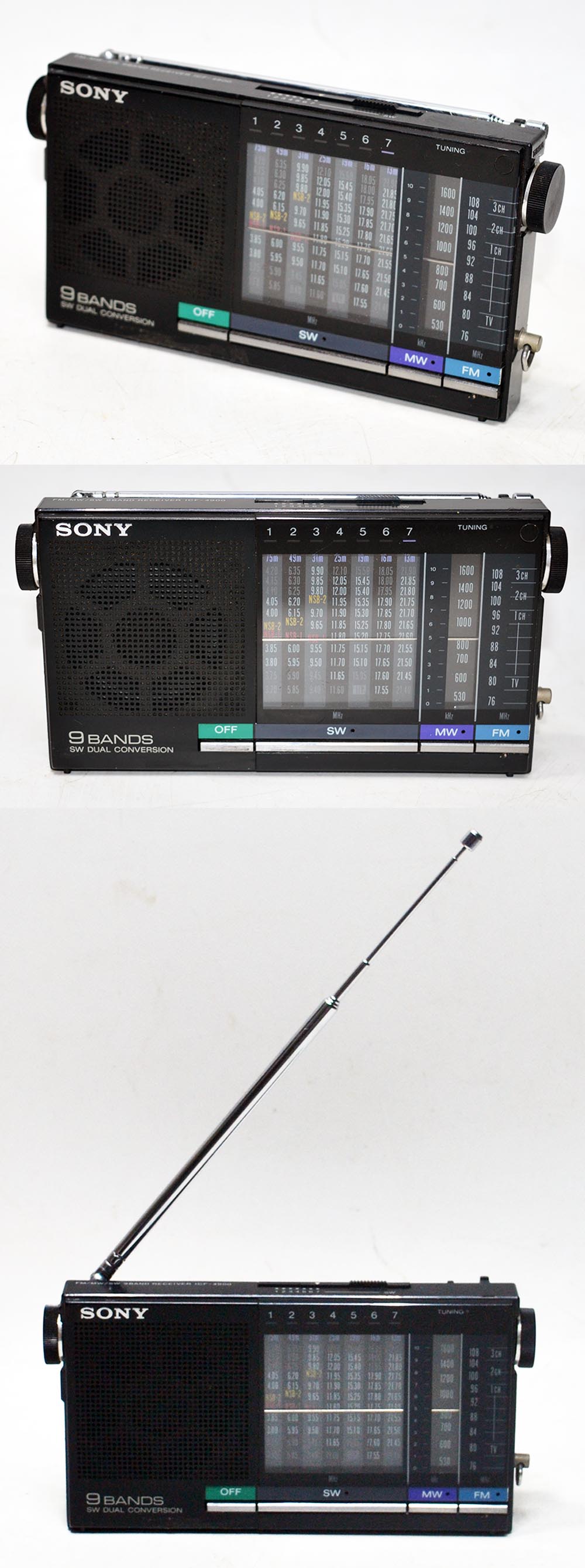 SONY  MODEL ICF-4900 FM/AM/SW1-7 9BAND RADIO