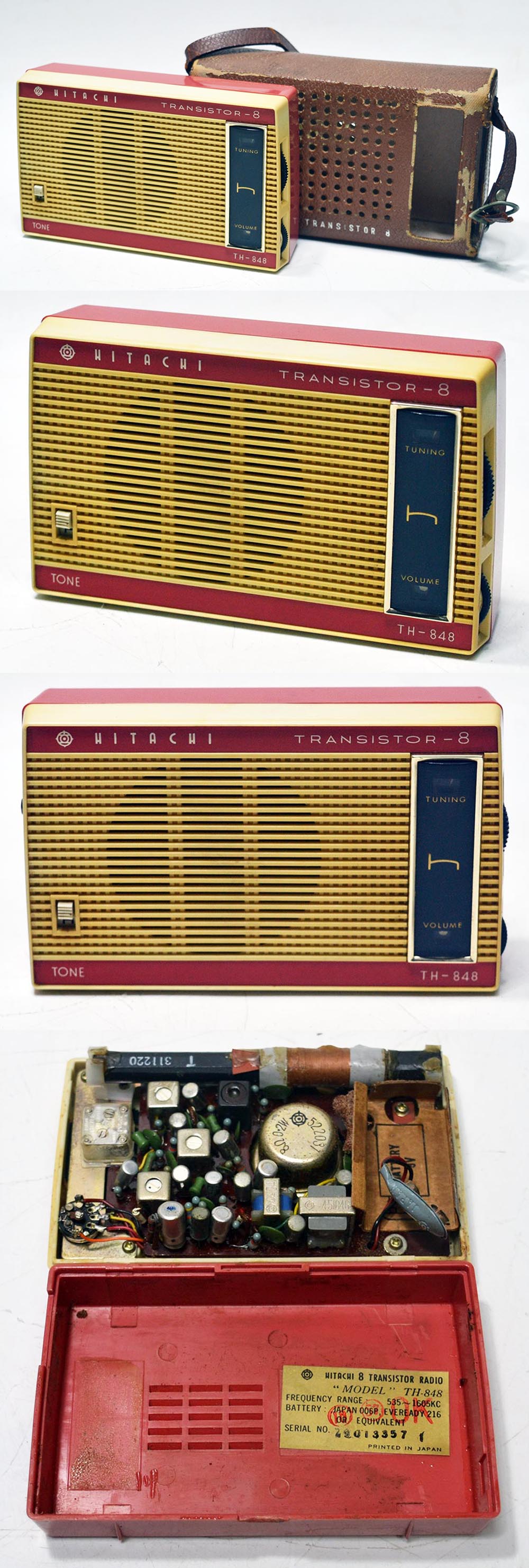 HITACHI MODEL TH-848 AM RADIO