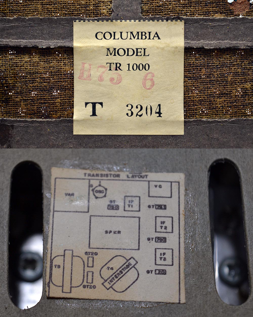 COLUMBIA MODEL TR 1000 AM RADIO