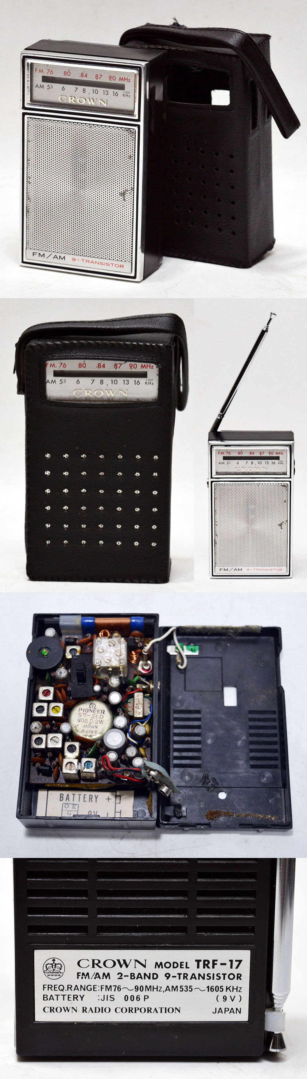 CROWN MODEL TRF-17 FM/AM 2BAND RADIO