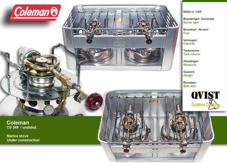 COLEMAN 348 MARINE STOVE