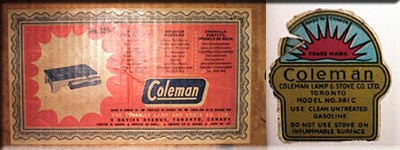 COLEMAN 38C STOVE