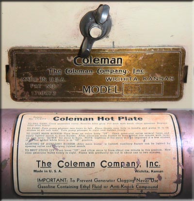 Coleman Hot Plate MODEL 391A