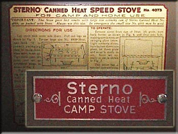 Sterno Canned Heat Camp STOVE